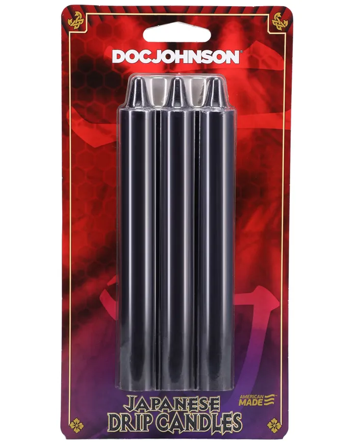 Japanese Drip Candles 3 Pack Black Doc Johnson Anal
