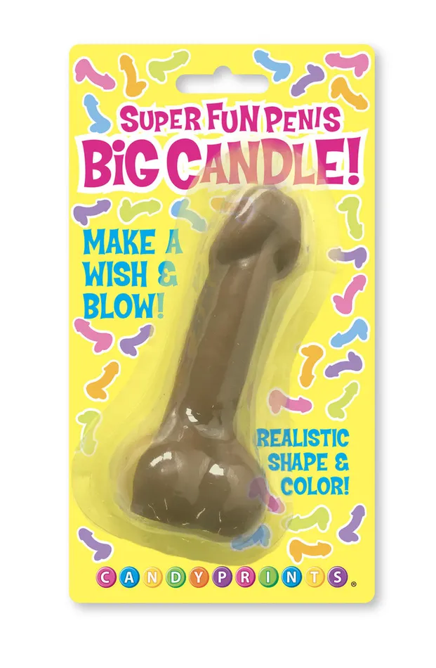 Little Genie Super Fun Big Penis Candle Brown Male Sex Toys