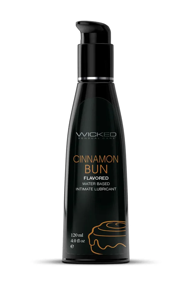 Lubricants Wicked Sensual Care Aqua Cinnamon Bun Flavored Water Based Intimate Lubricant 4 Fl Oz Lubricants Wicked Sensual Care Aqua Cinnamon Bun Flavored Water Based Intimate Lubricant 4 Fl Oz