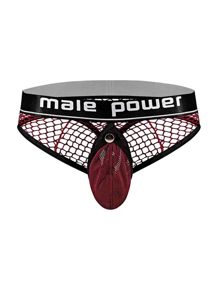 Male Power Male Sex Toys Cock Pit Nte Cock Ring Thong L XL Burgundy
