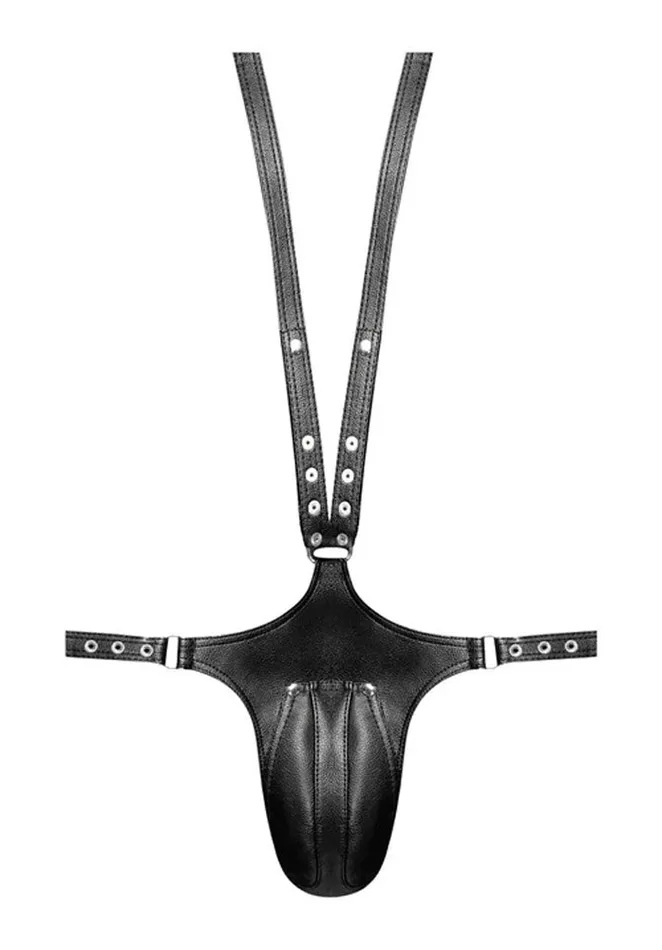Male Power Restraints Capricorn Leather Sling Black
