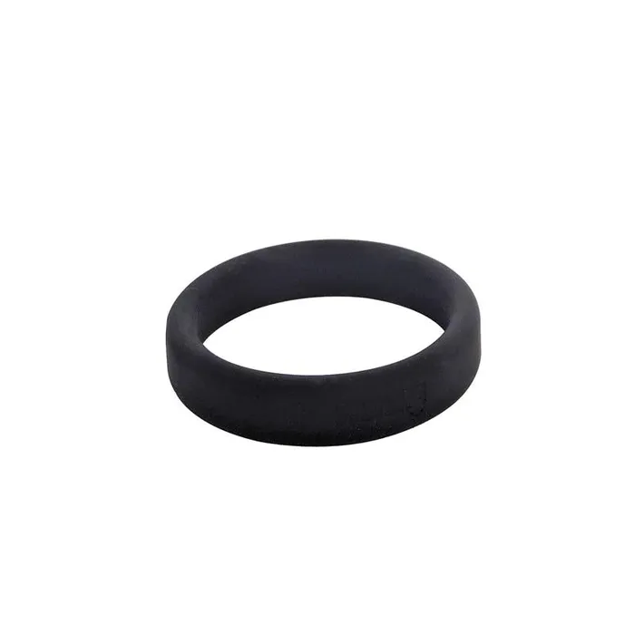 Male Sex Toys Brutus Flat Slick Silicone Cock Ring diam 55 mm Black
