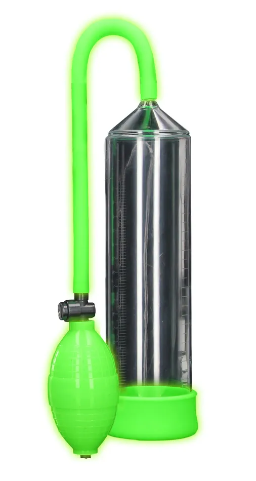 Male Sex Toys Shots Ouch Classic Penis Pump Glow in the Dark