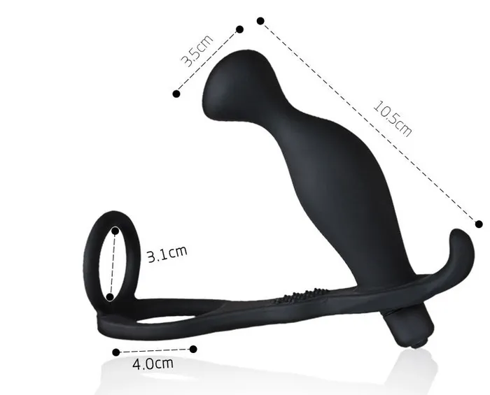 Male Sex Toys Silicone 10 frequency Butt Plug m Vibrators Delay Ejaculation Penis Ring Anal Plug Vibrator Gentle Caress
