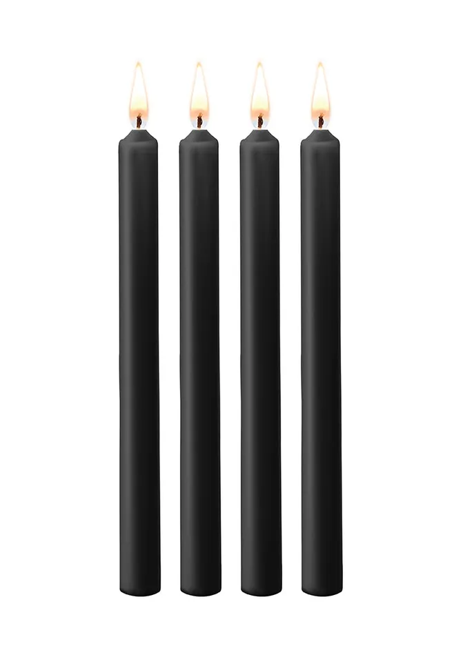 Male Sex Toys Teasing Wax Candles Large Blk 4Pack Shots