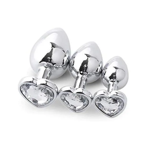 Male Sex Toys ToyWithMe Toy With Me Heart Jewel Metal Anal Plug Small