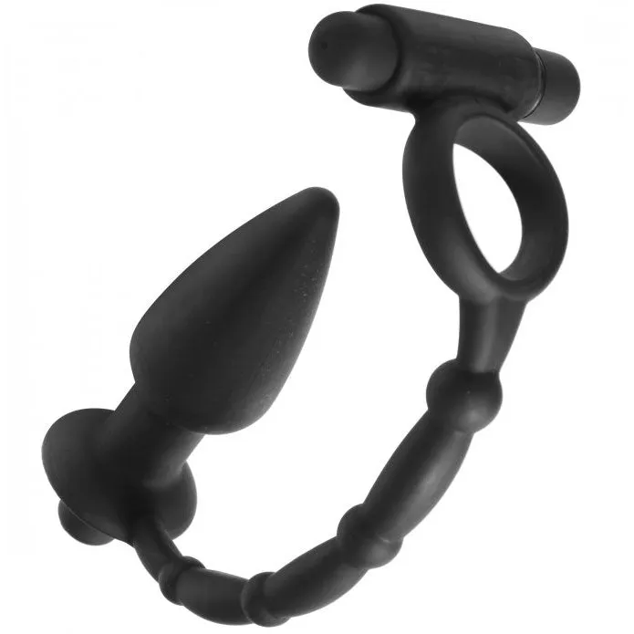 Master Series Male Sex Toys Viaticus Dual Cock Ring And Anal Plug Vibrator Master Series Male Sex Toys Viaticus Dual Cock Ring And Anal Plug Vibrator