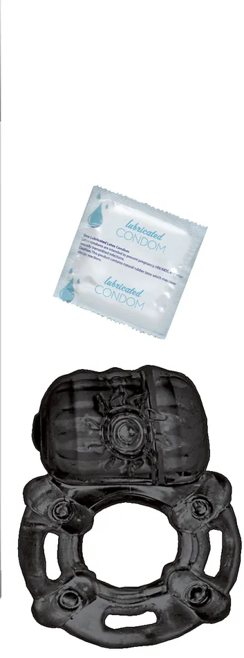 Nasstoys Anal Vibrating Ring Black Pulsating Erection Keeper Black