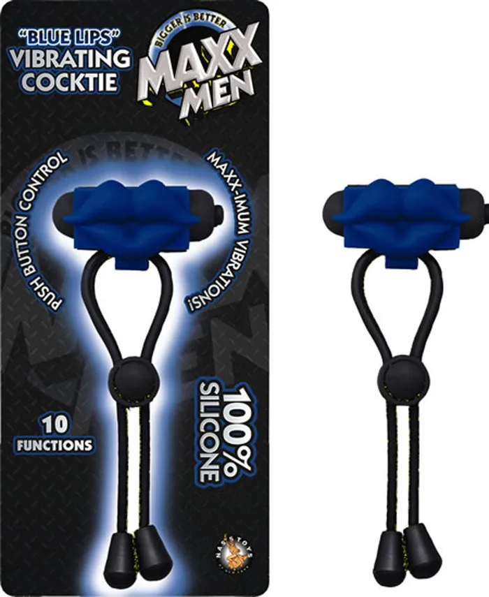 Nasstoys Vibrators Maxx Men Blue Lips Vibrating Cocktie Blue