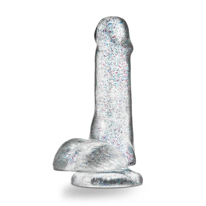 Naturally Yours 6 Inch Glitter Cock Sparkling Clear Blush Dildos