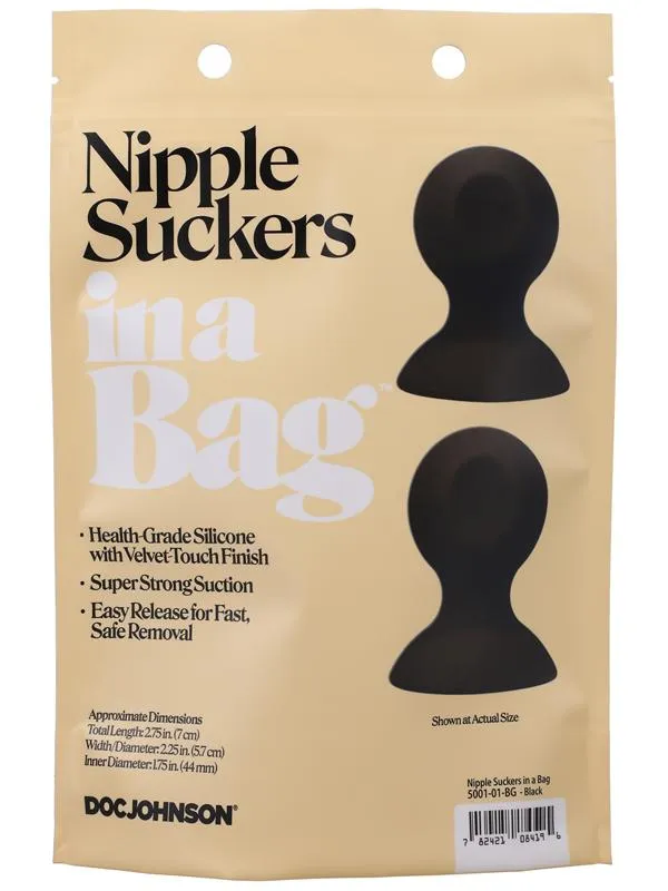 Nipple Suckers In A Bag Black Doc Johnson Anal Nipple Suckers In A Bag Black Doc Johnson Anal