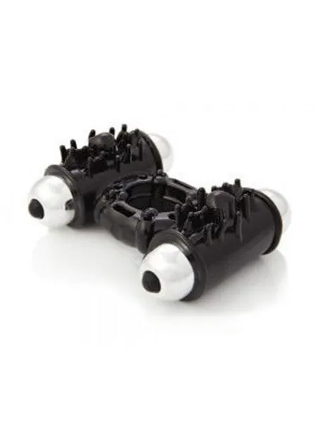 Novel Creations NU Sensuelle SWet Double Action Bullet Ring Black Vibrators Novel Creations NU Sensuelle SWet Double Action Bullet Ring Black Vibrators