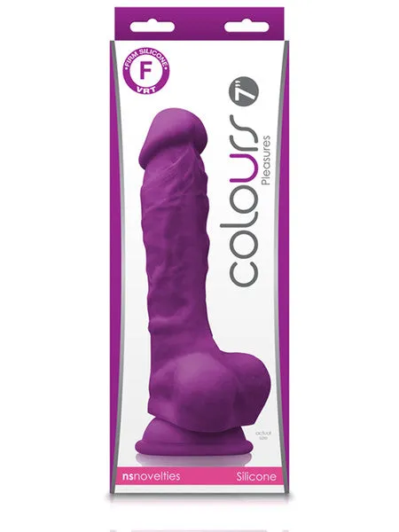 NS Novelties Dildos Colours Pleasures 7 in Dildo Purple NS Novelties Dildos Colours Pleasures 7 in Dildo Purple