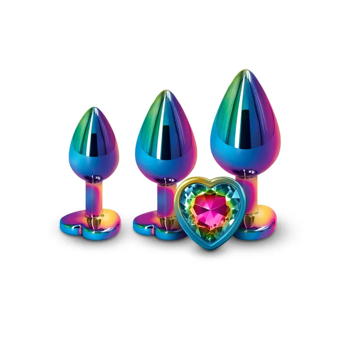 nsnovelties Anal Rear Assets Trainer Kit Multicolor Rainbow Heart
