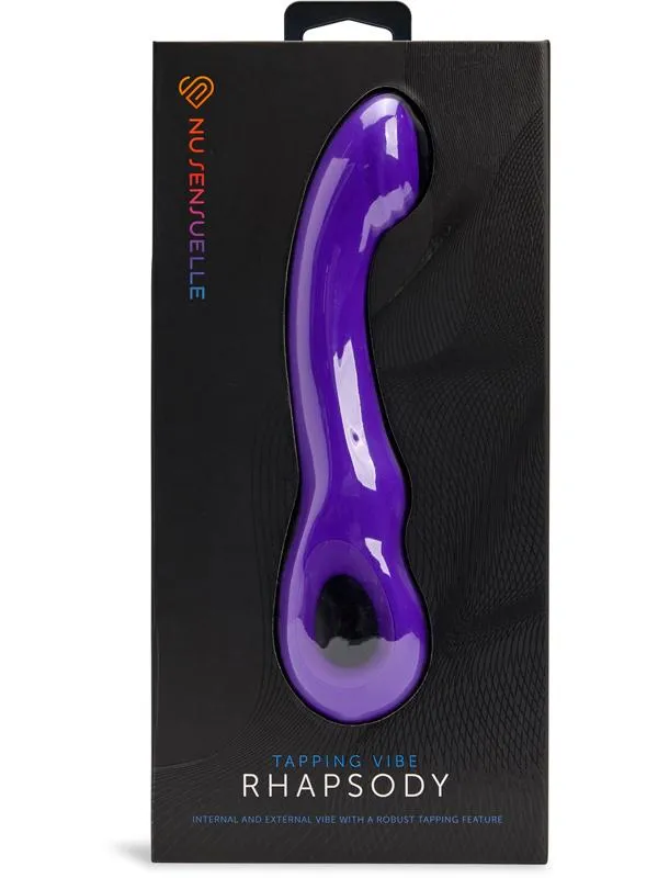Nu Sensuelle Rhapsody Single Tapping Vibe Deep Purple Novel Creations Vibrators