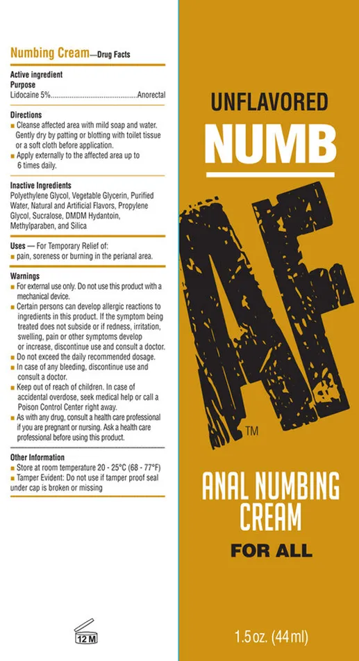 Numb Af Anal Desensitizing Gel Unflavored 15 Fl Oz Little Genie Anal