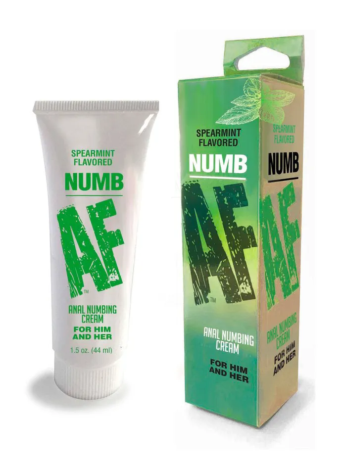 Numb Af Spearmint Flavored Anal Numb Cream 15 Oz 44 ml Little Genie Anal