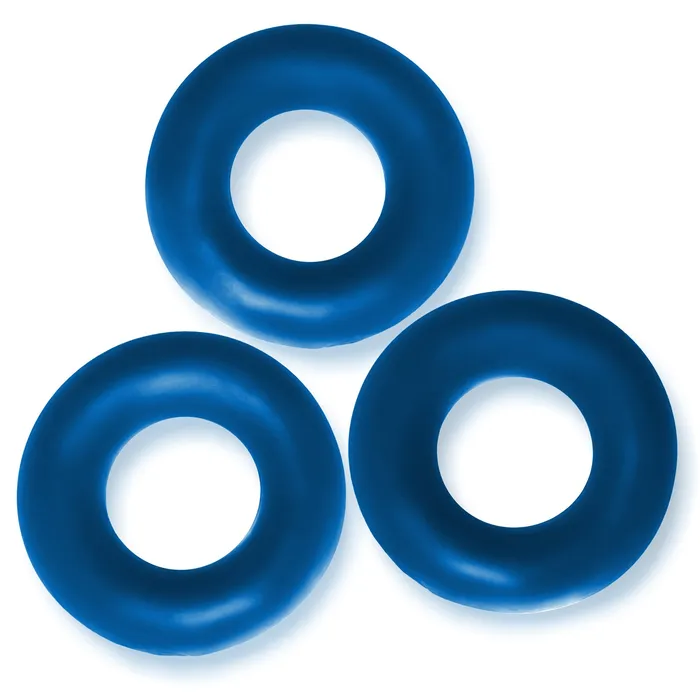 Oxballs Vibrators Fat Willy 3Pack Jumbo CRings Space Blue