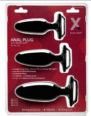Perfect Fit Male Sex Toys Xplay Finger Grip Plug Starter Kit