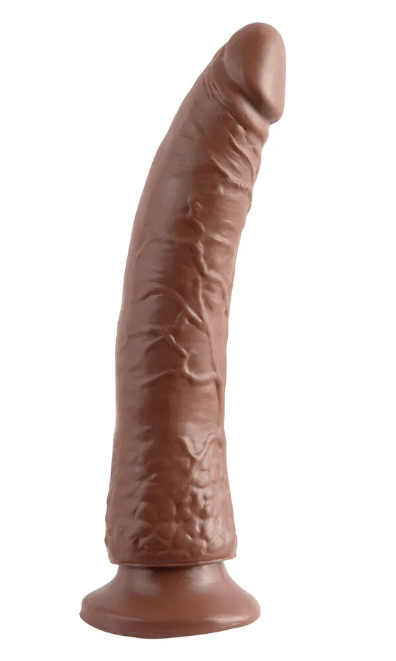 Pipedream Basix Rubber Works Slim 7 Inch With Suction Cup Brown Dildos