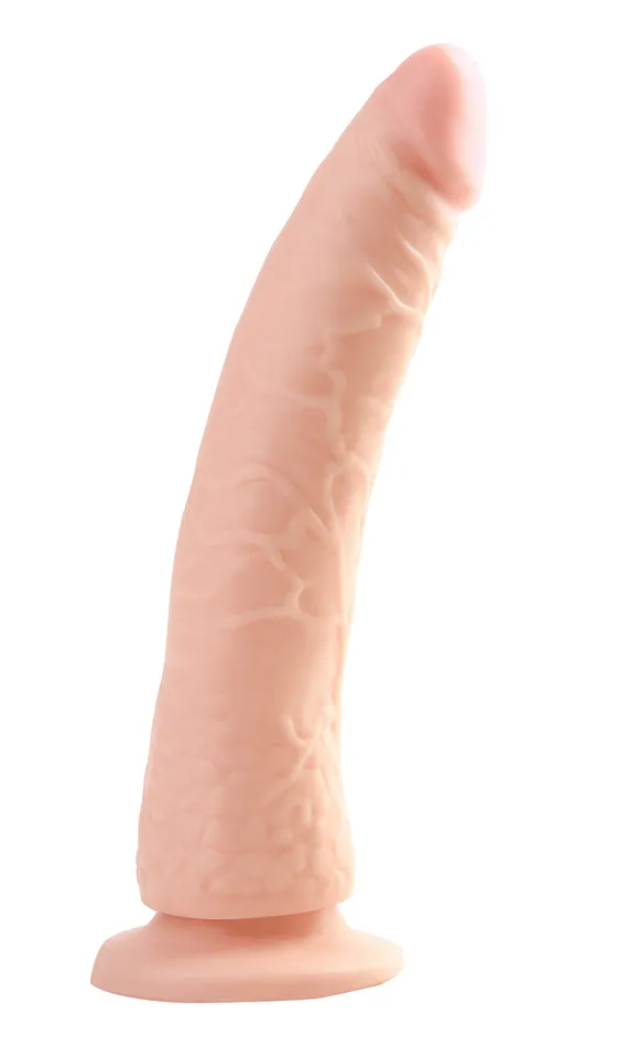 Pipedream Dildos Basix Rubber Works Slim 7 Inch With Suction Cup Flesh