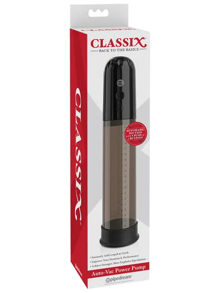 Pipedream Products Classix AutoVac Power Pump Black Female Sex Toys