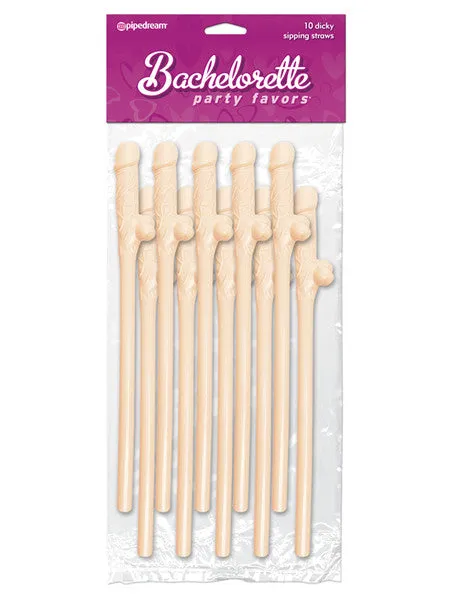 Pipedream Products Dildos Bachelorette Party Favors Dicky Sipping Straws Flesh 10pk Pipedream Products Dildos Bachelorette Party Favors Dicky Sipping Straws Flesh 10pk