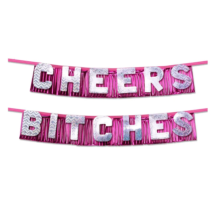 PipeDream Vibrators Bachelorette Party Favors Cheers Bitches Party Banner