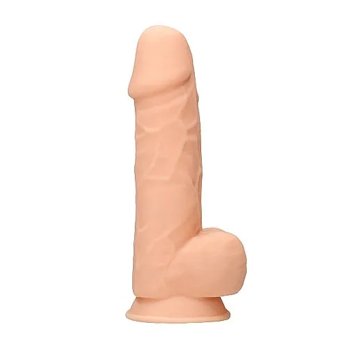 Real Rock Dildos Silicone Dual Density Dildo With Balls 85 Inch