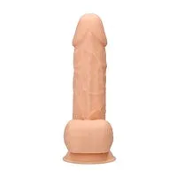 Real Rock Dildos Silicone Dual Density Dildo With Balls 85 Inch