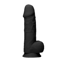 Real Rock Dildos Silicone Dual Density Dildo With Balls 85 Inch