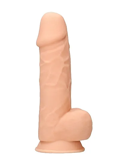 Real Rock Dildos Silicone Dual Density Dildo With Balls 85 Inch