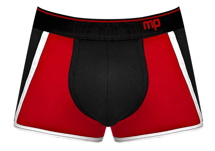 Retro Sport Panel Short Small Black Red Male Power Anal