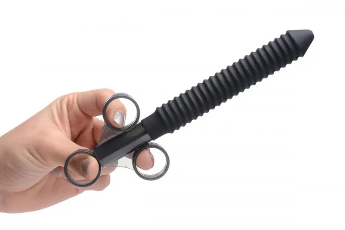 Ribbed Silicone Lubricant Launcher XR Brands Clean Stream Female Sex Toys