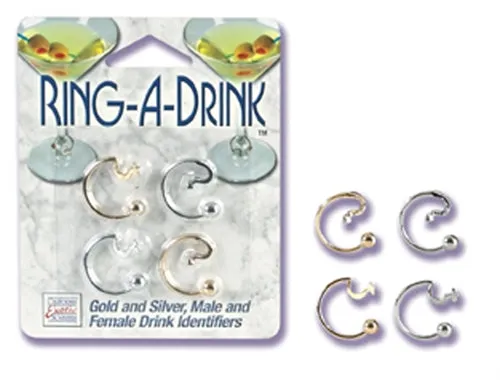 Ring a Drink Gold and Silver Male and Female Drink Identifiers Sale Male Sex Toys Ring a Drink Gold and Silver Male and Female Drink Identifiers Sale Male Sex Toys