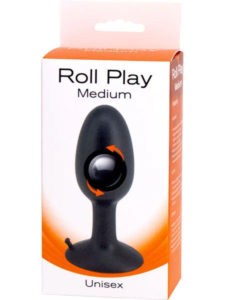 Roll Play Plug 4 inch Medium Black Seven Creations Anal