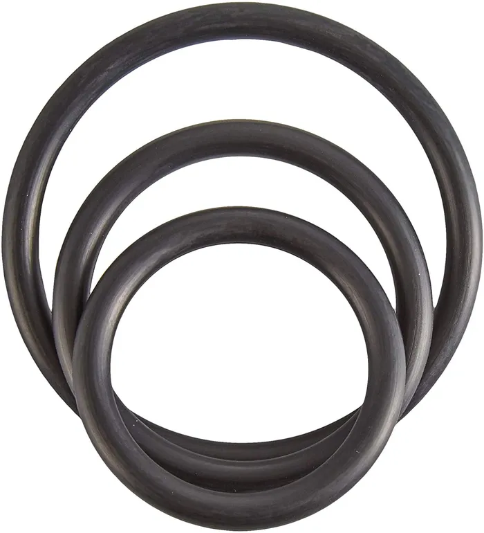 Rubber Cock Ring Set Black Spartacus Male Sex Toys