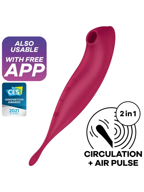 Satisfyer Twirling Pro plus Connect App Dark Red Satisfyer Vibrators