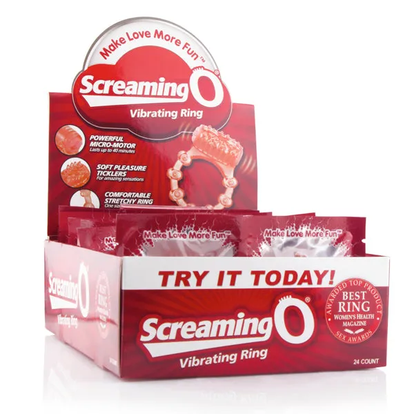 Screaming O Male Sex Toys The Screaming O Vibrating Ring 24 Count POP Box Display Screaming O Male Sex Toys The Screaming O Vibrating Ring 24 Count POP Box Display