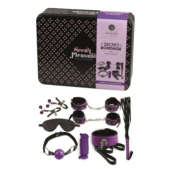 Secret Bondage Kit Black And Purple Collection Various Toy Brands Anal