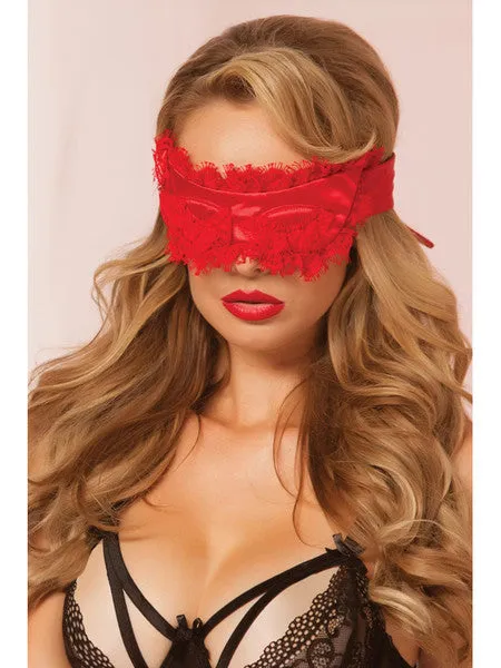 Seven Til Midnight Vibrators Eyelash Blindfold 40135RedOSBG