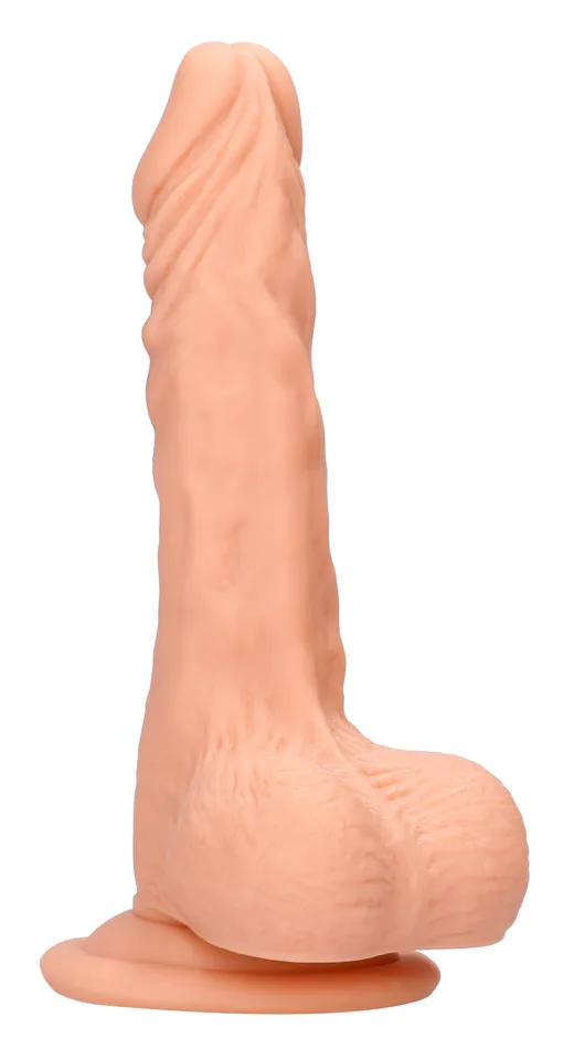 Shots RealRock Dildos 8 Inch Dong With Testicles Flesh