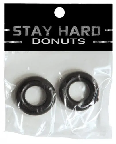 SI Novelties Anal Stay Hard Donuts 2pack Black