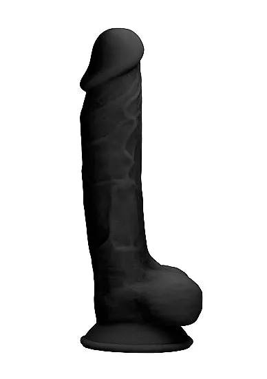 Silicone Dual Density Dildo With Balls 7 Inch Real Rock Dildos