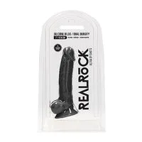 Silicone Dual Density Dildo With Balls 7 Inch Real Rock Dildos