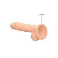 Silicone Dual Density Dildo With Balls 7 Inch Real Rock Dildos