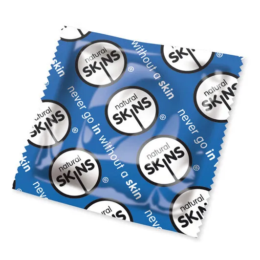 Skins Condoms Vibrators Skins Natural x50 Condoms Blue