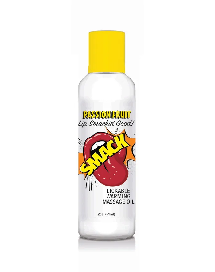 Smack Warming and Lickable Massage Oil Passion Fruit 2 Oz Little Genie Couples
