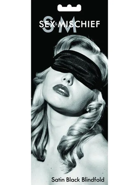 Sportsheets Sex Mischief Satin Blindfold Black Anal