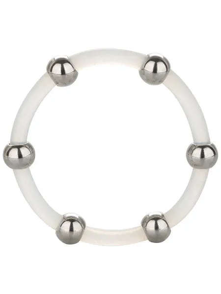 Steel Beaded Silicone Ring XLarge CalExotics Male Sex Toys